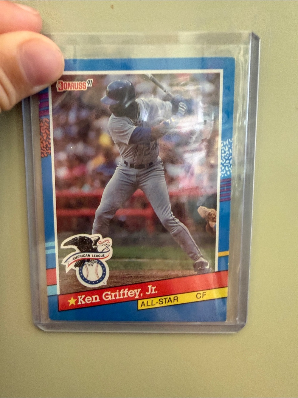 Russ Trading Card with Blue and Red Accent
